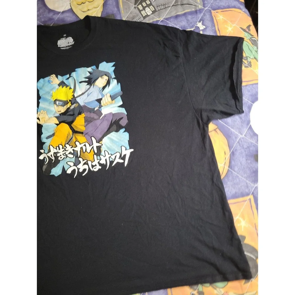 Naruto Shippuden Ripple Junction 5XL Graphic Black Short Sleeve T-shirt‎